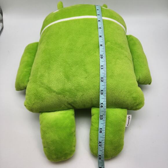 Google Android Green Robot Plush 18” Original Bugdroid Flat Design Stuffed Toy - Picture 7 of 9